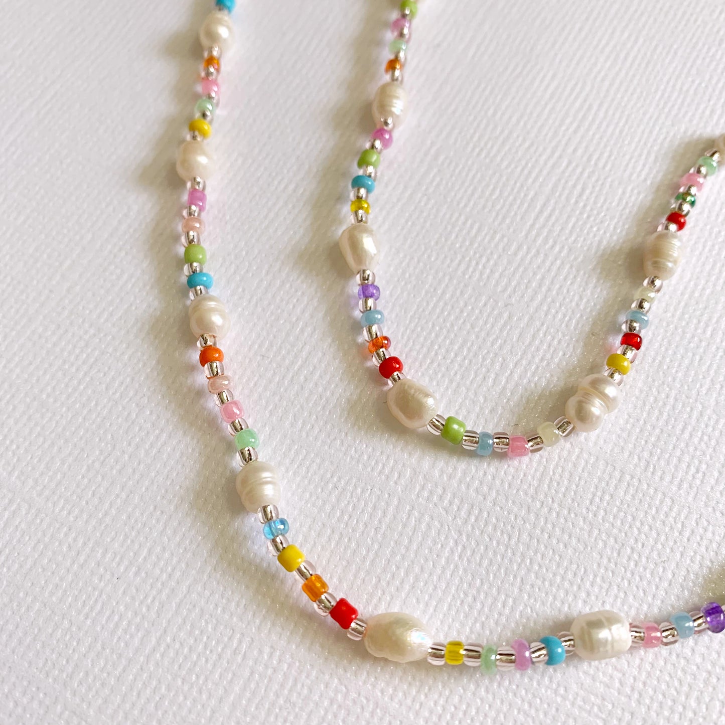 Rainbow Pearl Necklace