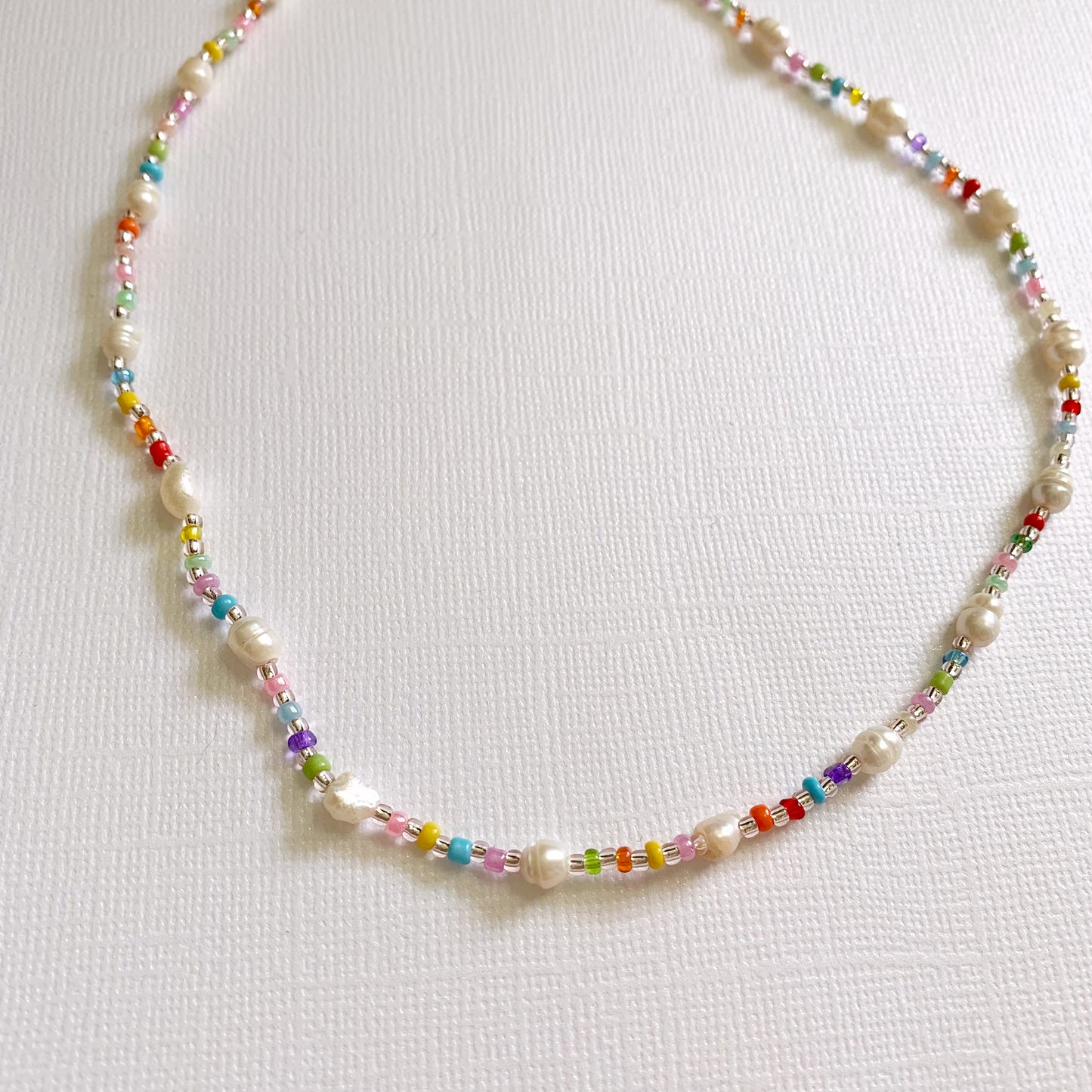 Rainbow Pearl Necklace