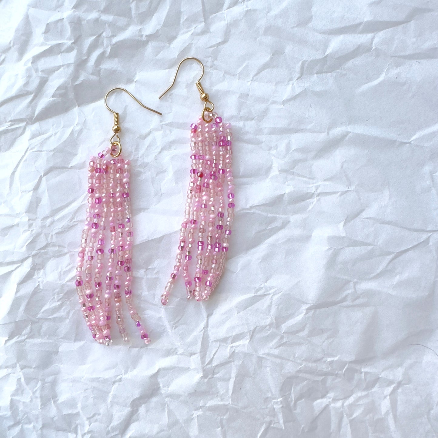 Pretty Pink Fringe Earrings