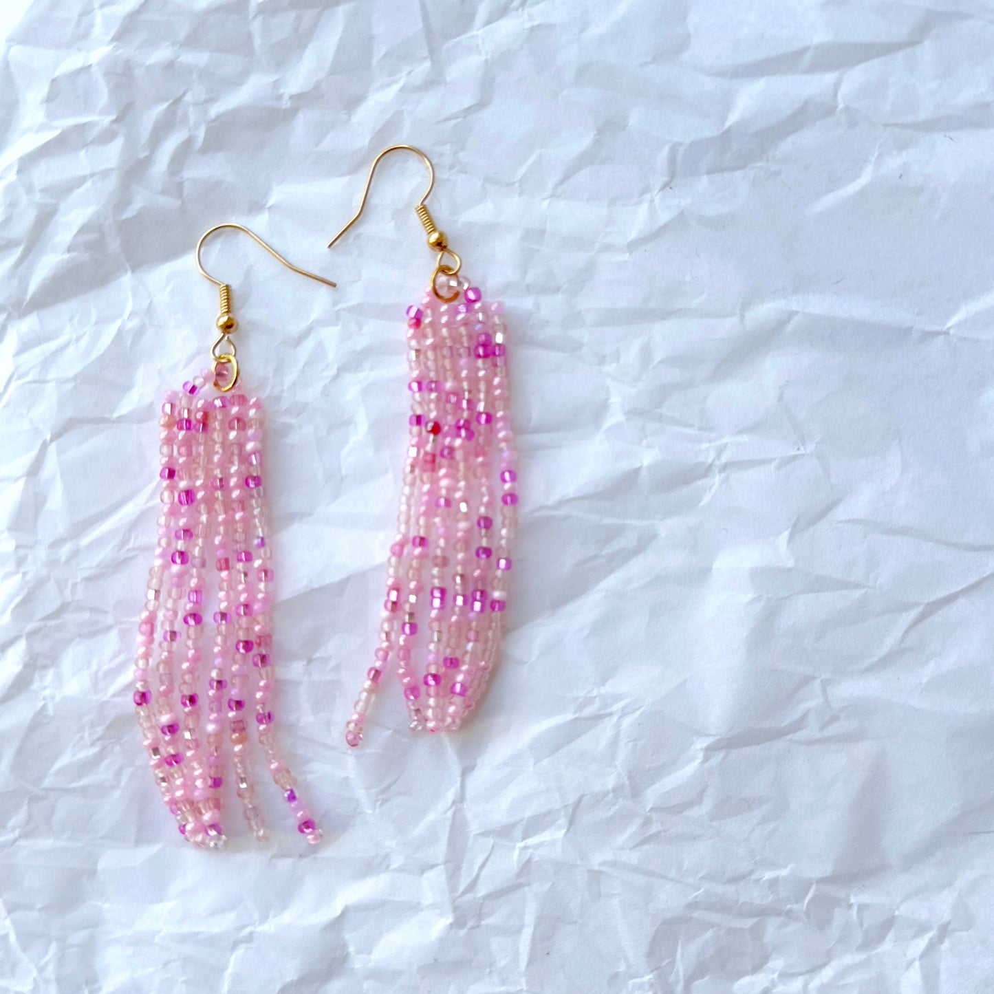 Pretty Pink Fringe Earrings